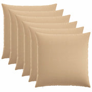Federa 6 pz HEERLEN Crema 55 x 55 cm Tessuto 912212