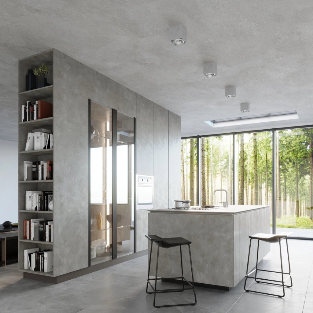Lampada da soffitto VALDE in cemento