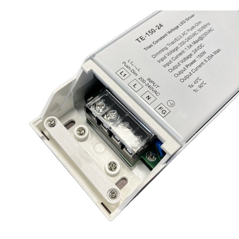 Alimentatore Dimmerabile CV 24V 150W Triac ELV Pulsante N.O. Varialuce Su 220V Per Striscia Led TE-150-24