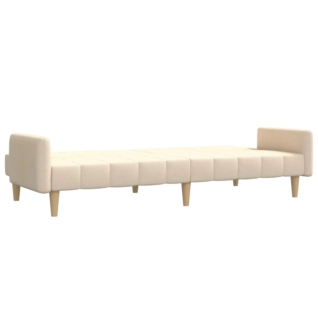 Divano letto | Sof¨¤ letto | Letto singolo a 2 Posti Crema in Tessuto