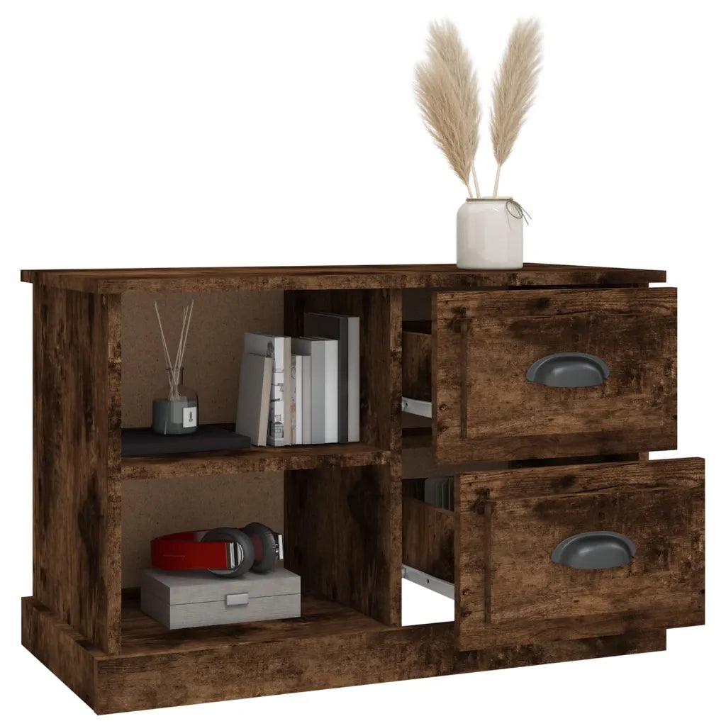 Mobile Porta TV Rovere Fumo 73x35,5x47,5 cm Legno Multistrato 816173