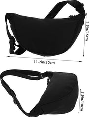 Borsa da braccio per donne in nylon nero, riempimento regolabile, stile elegante, borsa da braccio per donne, borsa da braccio in nylon per bambine