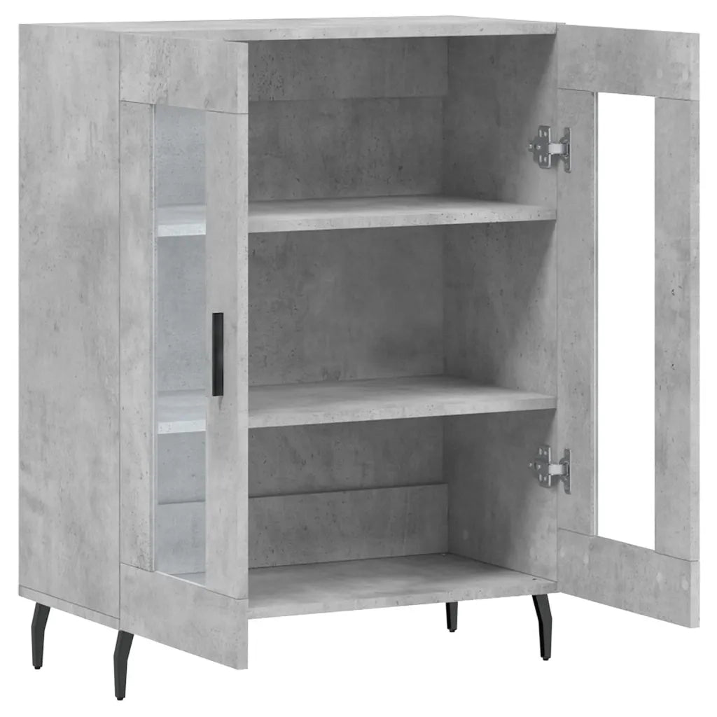 Credenza-Buffet-Armadio da cucina Grigio Cemento 69,5x34x90 cm in Legno Multistrato 703777