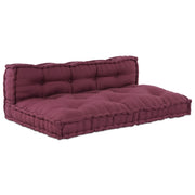 Cuscino per divano a pallet  con supporto lombare in tessuto rosso