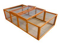 Recinto per conigli da esterno "naturale" 181 x 100 x 48,5 cm