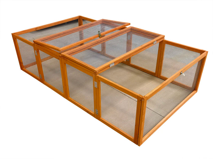 Recinto per conigli da esterno "naturale" 181 x 100 x 48,5 cm