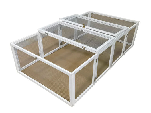 Recinto per conigli da esterno "bianco" 181 x 100 x 48,5 cm