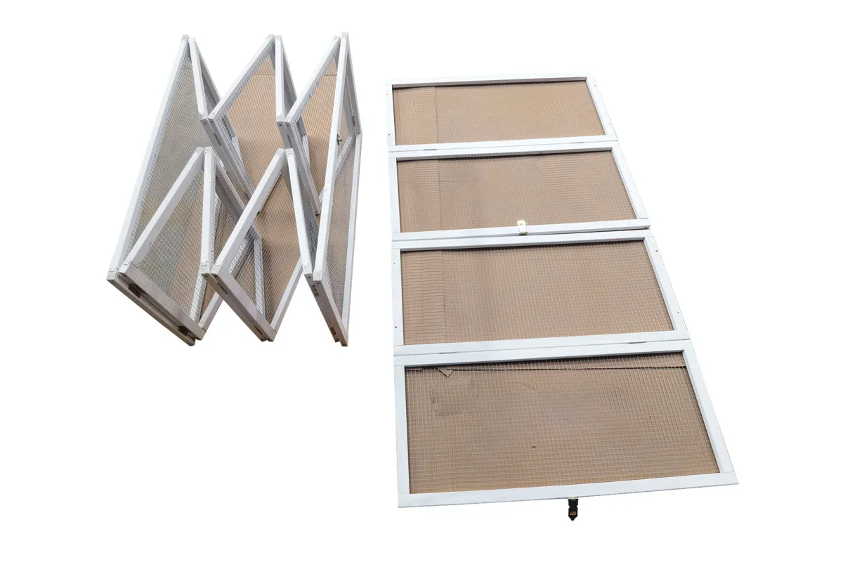 Recinto per conigli da esterno "bianco" 181 x 100 x 48,5 cm