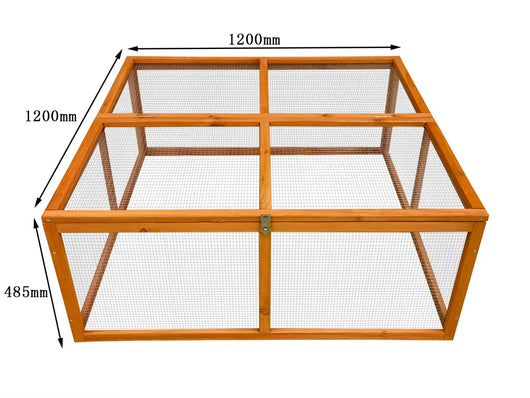 Recinto per conigli da esterno "naturale" 120 x 120 x 48,5 cm