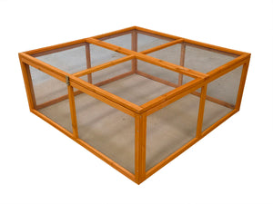 Recinto per conigli da esterno "naturale" 120 x 120 x 48,5 cm