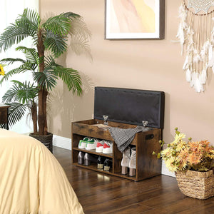 Valora SCARPIERA CON SEDUTA LHS30BX Truciolato Marrone Rustico per Corridoio