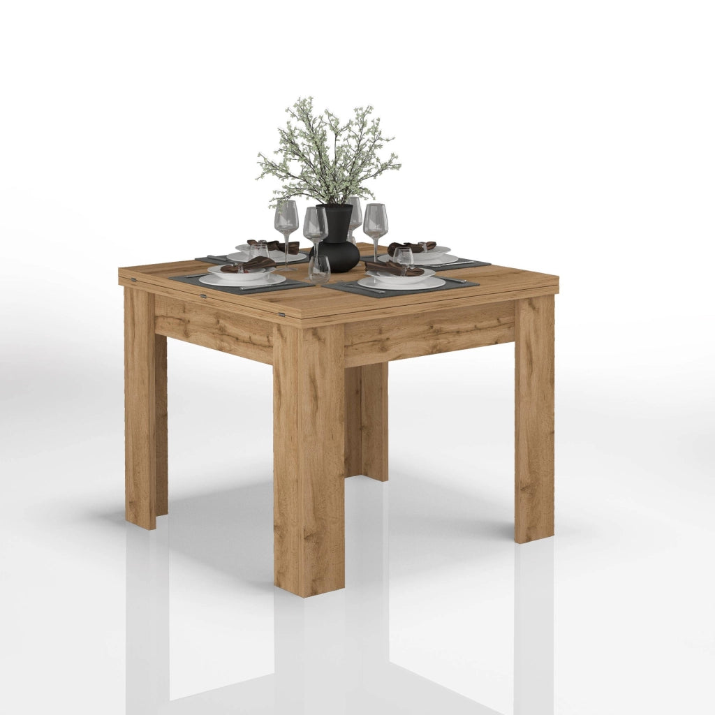 WHOUS Tavolo allungabile Jesi ideale per 6-8 persone colore rovere 90/180x90x75 cm