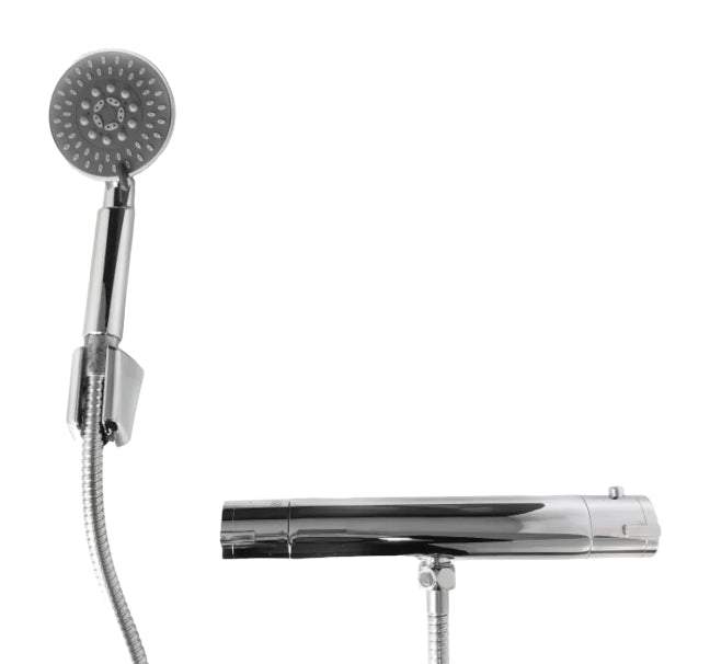 Set miscelatore doccia termostatico con doccetta e supporto