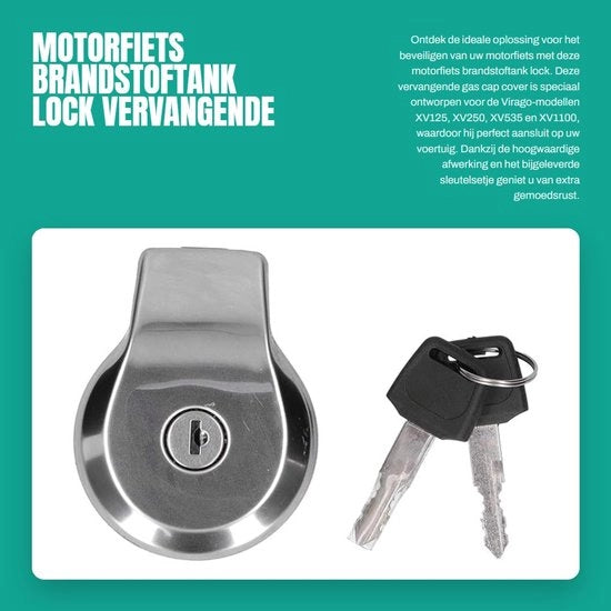 Coperchio del serbatoio di carburante di ricambio - Chiave del coperchio del serbatoio - Accessori per motocicletta - Adatto per Virago XV125/XV250/XV535/XV1100 - Coperchio del serbatoio del carburante