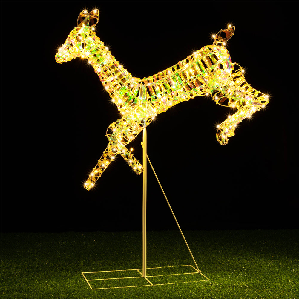 Renna Luminosa Natalizia Addobbo per Esterno Cervo Led Luce Calda 94 x 115 cm