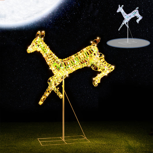 Renna Luminosa Natalizia Addobbo per Esterno Cervo Led Luce Calda 94 x 115 cm