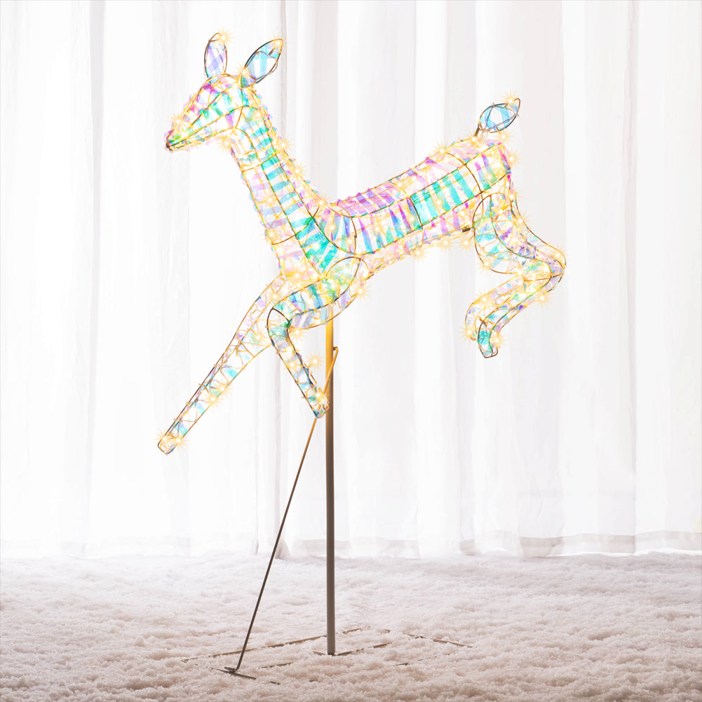 Renna Luminosa Natalizia Addobbo per Esterno Cervo Led Luce Calda 94 x 115 cm