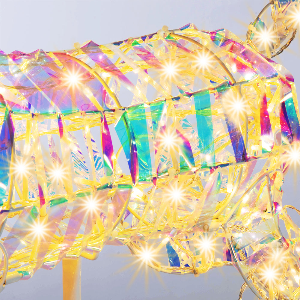 Renna Luminosa Natalizia Addobbo per Esterno Cervo Led Luce Calda 94 x 115 cm