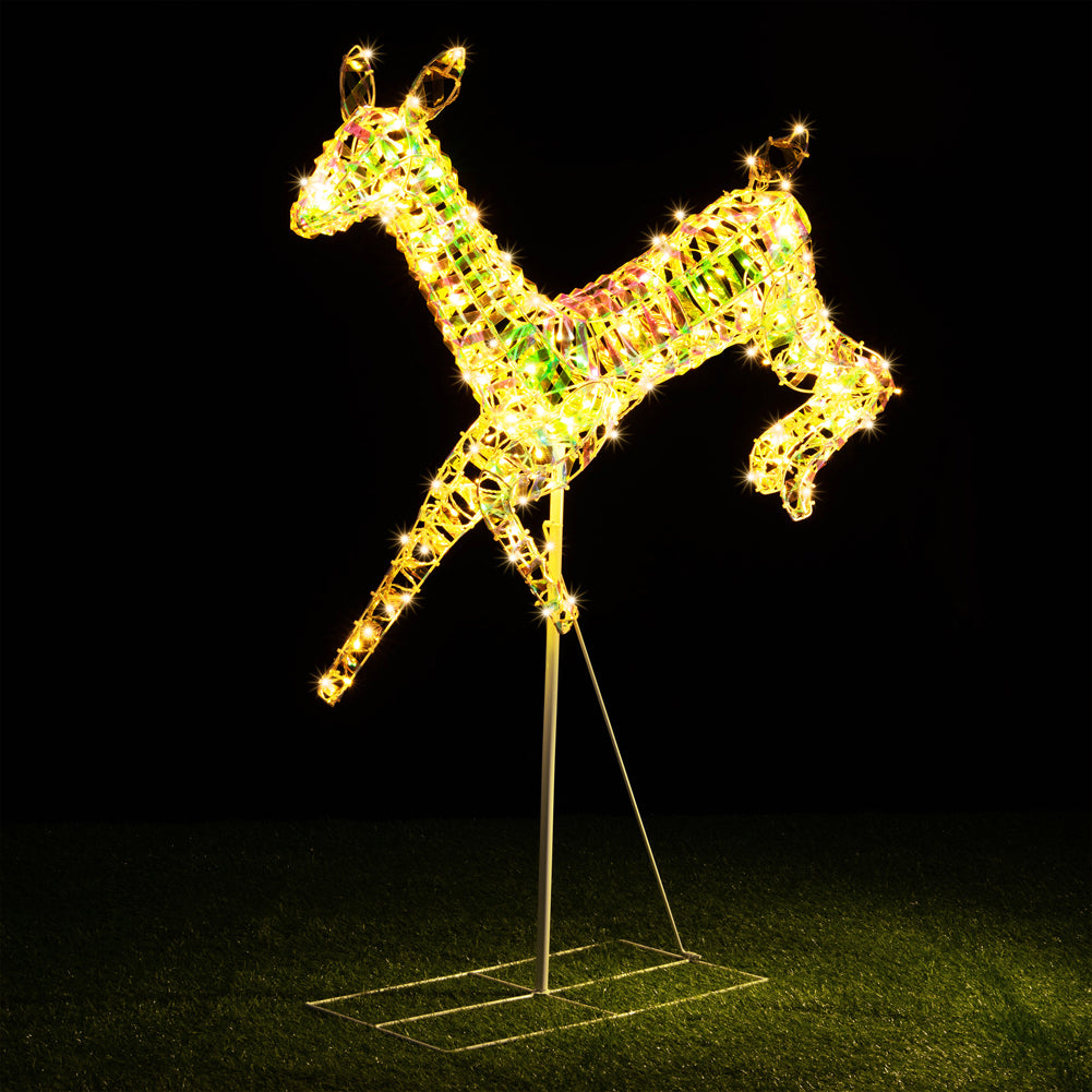 Renna Luminosa Natalizia Addobbo per Esterno Cervo Led Luce Calda 94 x 115 cm