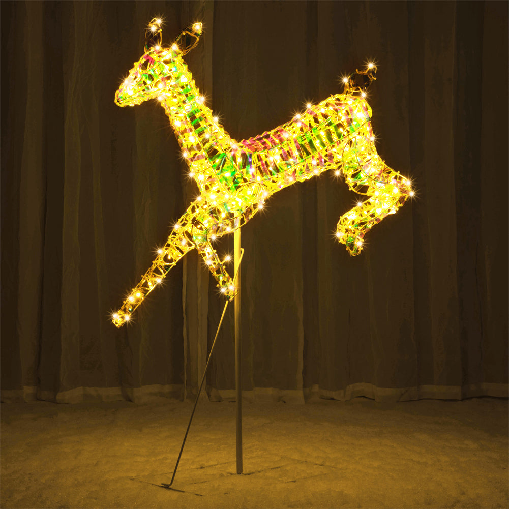 Renna Luminosa Natalizia Addobbo per Esterno Cervo Led Luce Calda 94 x 115 cm