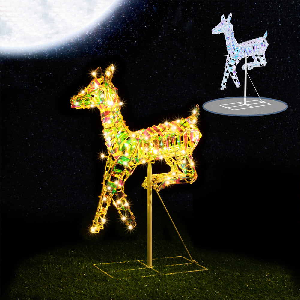 Renna Luminosa Natalizia Addobbo per Esterno Cervo Led Luce Calda 58 x 59 cm