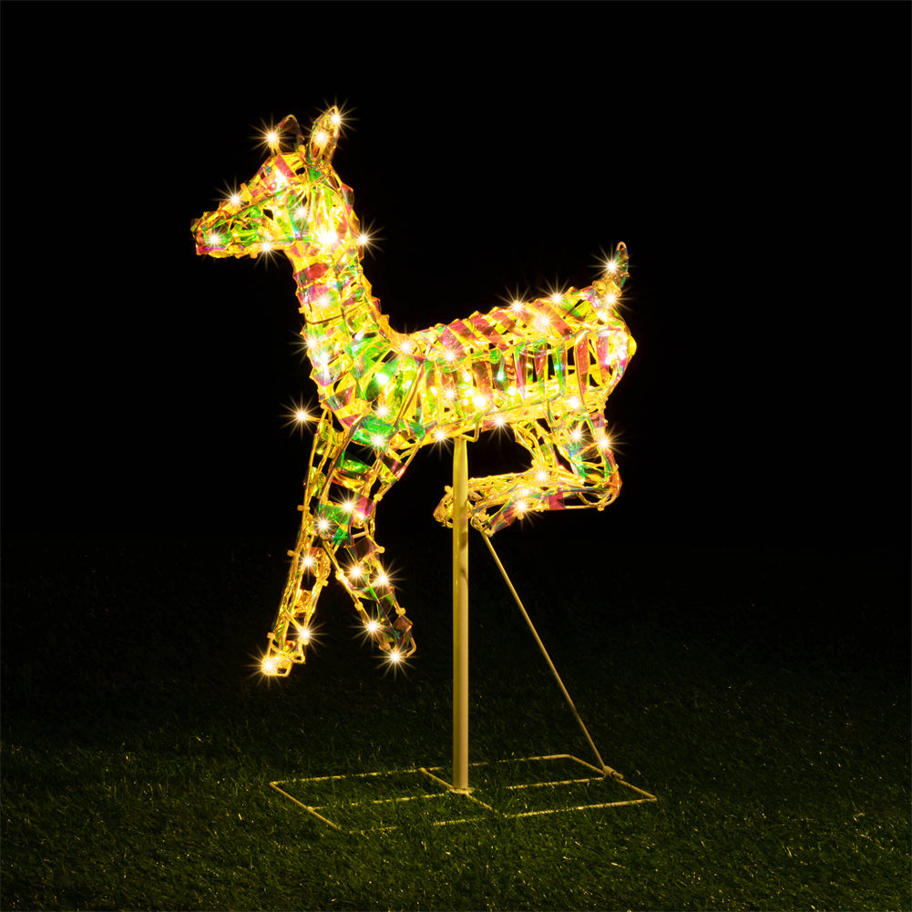 Renna Luminosa Natalizia Addobbo per Esterno Cervo Led Luce Calda 58 x 59 cm