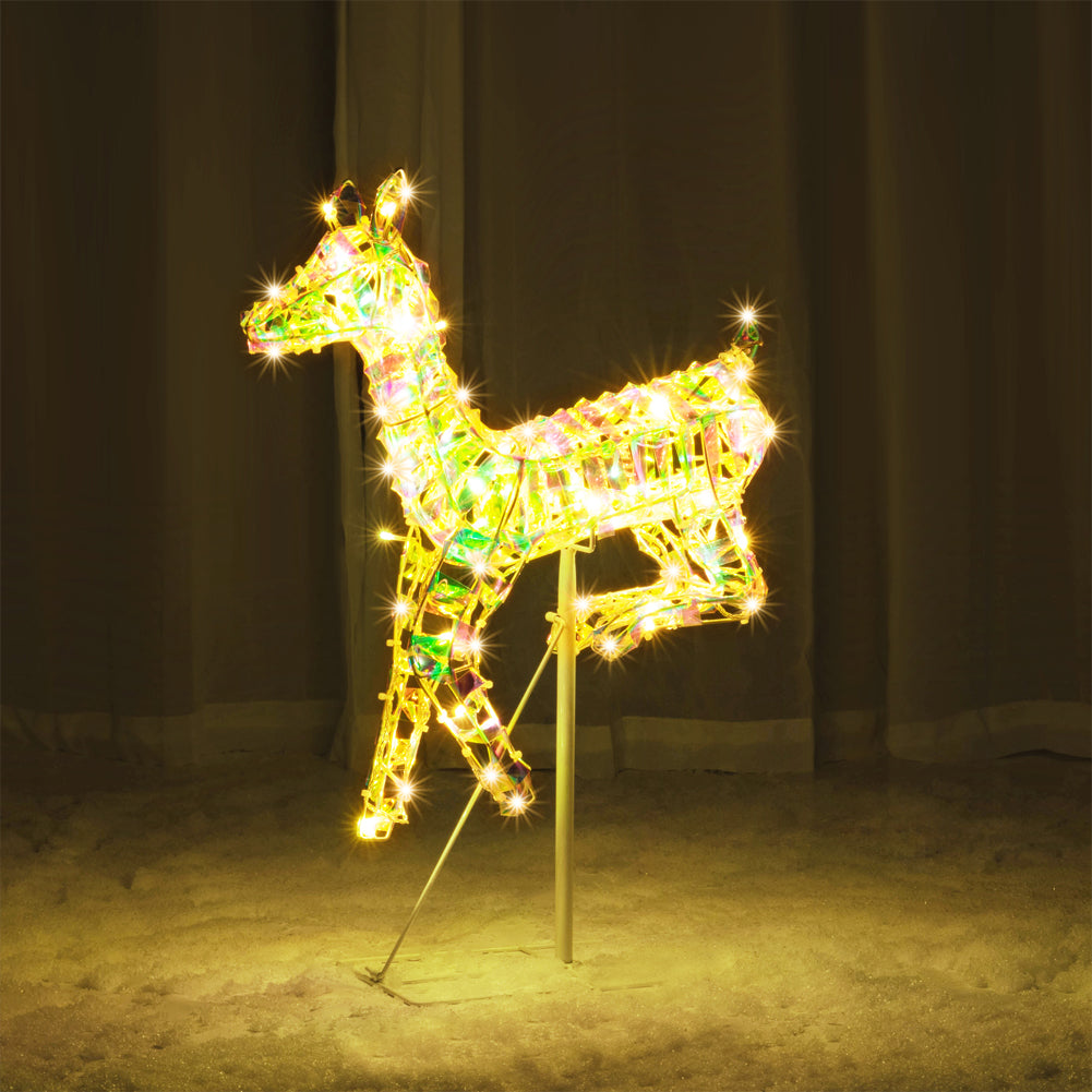 Renna Luminosa Natalizia Addobbo per Esterno Cervo Led Luce Calda 58 x 59 cm