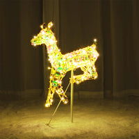 Renna Luminosa Natalizia Addobbo per Esterno Cervo Led Luce Calda 58 x 59 cm