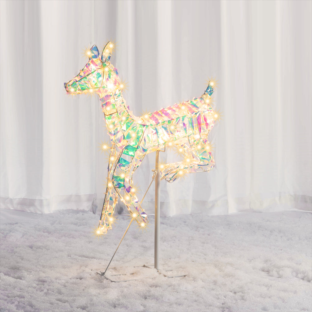 Renna Luminosa Natalizia Addobbo per Esterno Cervo Led Luce Calda 58 x 59 cm