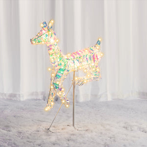 Renna Luminosa Natalizia Addobbo per Esterno Cervo Led Luce Calda 58 x 59 cm