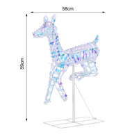 Renna Luminosa Natalizia Addobbo per Esterno Cervo Led Luce Calda 58 x 59 cm