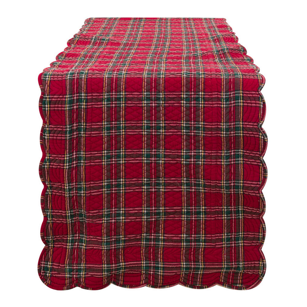 Runner Trapuntato Tartan Scozzese Natalizio Shabby Chic di Blanc Mariclò