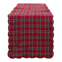 Runner Trapuntato Tartan Scozzese Natalizio Shabby Chic di Blanc Mariclò