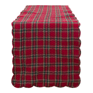 Runner Trapuntato Tartan Scozzese Natalizio Shabby Chic di Blanc Mariclò