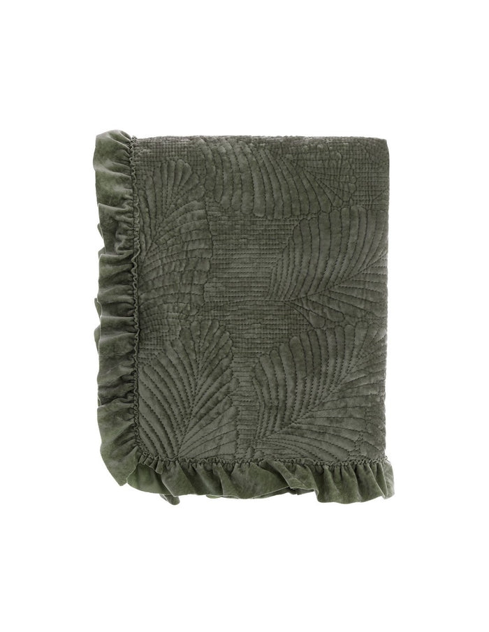 Copriletto Matrimoniale in Velluto con Gale Shabby Chic Blanc Mariclò Colore: Ruggine