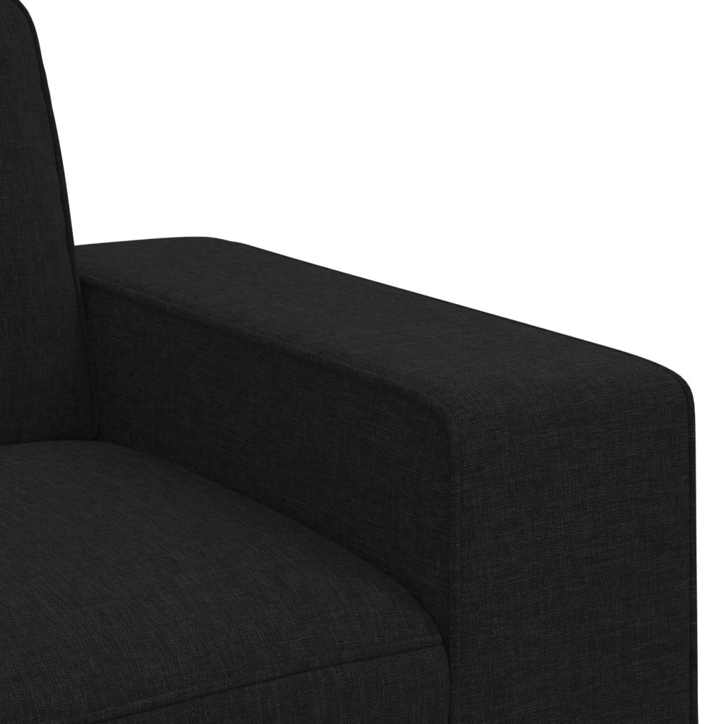 Divano 2 pcs Nero 182 x 80 x 82 cm Tessuto