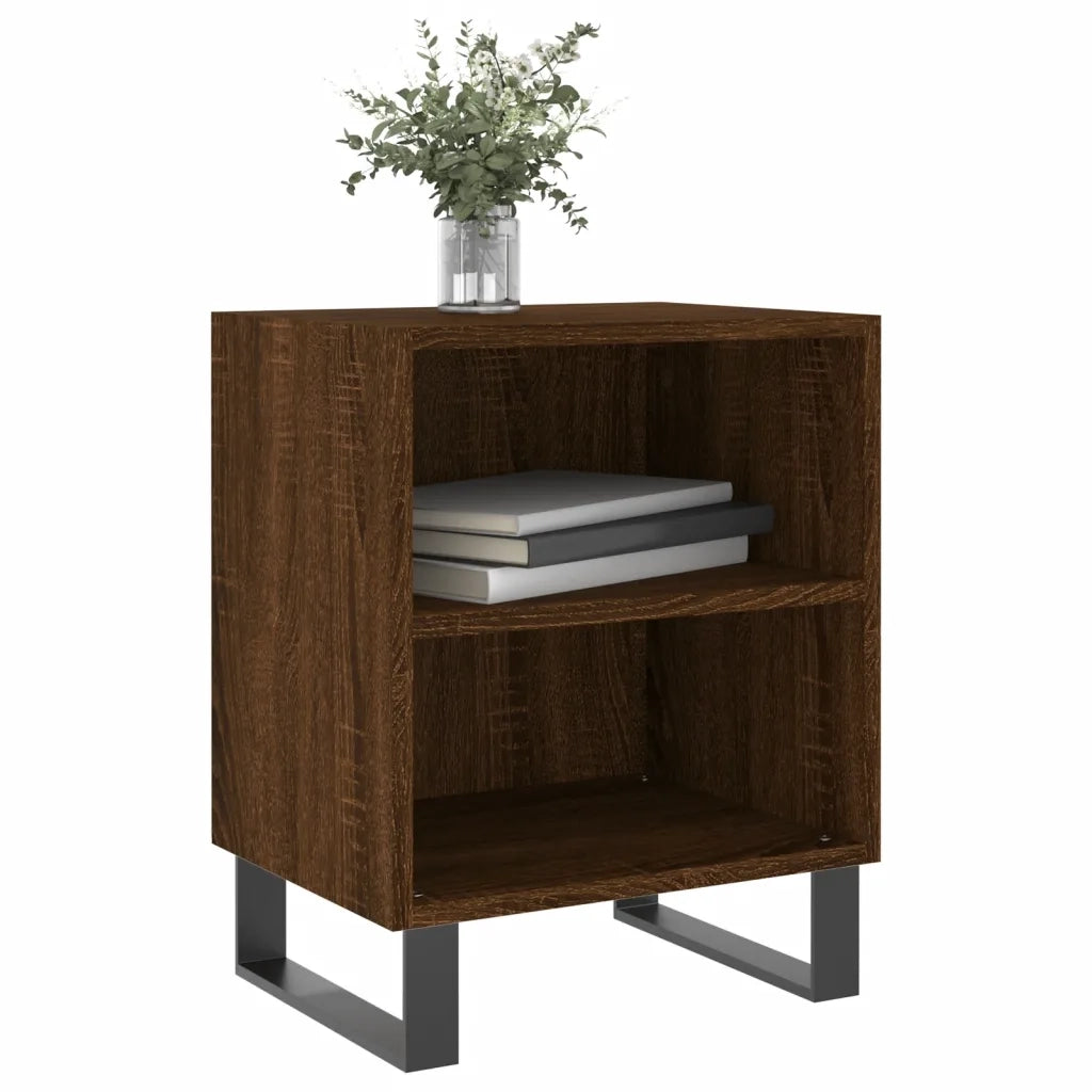 Comodini Rovere Marrone 2 pz 40x30x50 cm in Legno Multistrato 826811