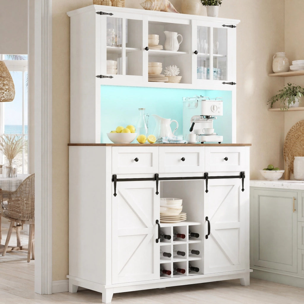 ARMADIO Cucina 105 x 38,4 x 180 cm MDF Bianco con LED