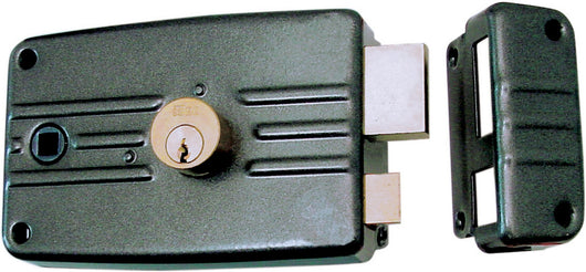 serratura da applicare con catenaccio,quadro maniglia 8mm entrata 60mm cod:ferx.10972