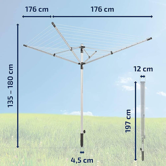 Stendibiancheria da Esterno ad Ombrello Linopush 500 Leifheit