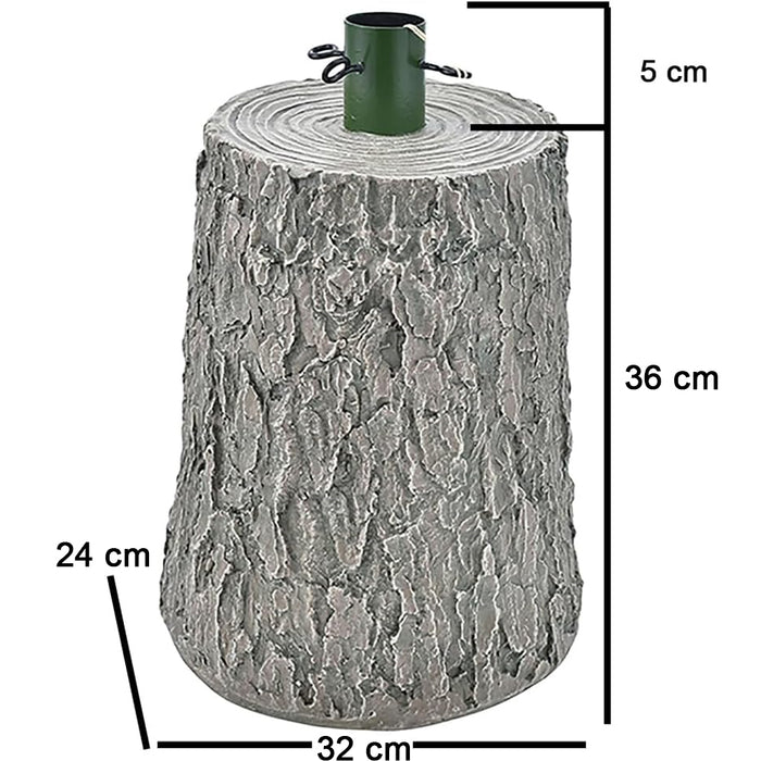 Base Supporto Albero di Natale Chiaro Tronco Natalizio 41cm Attacco Universale