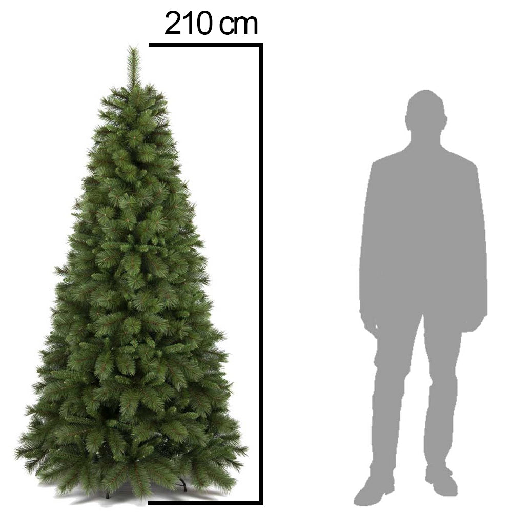 Albero di Natale Verde Namir 210 cm Super Folto Foltissimo Realistico 884 Punte