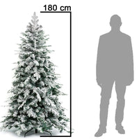 Albero di Natale Innevato Artide 180 cm Folto Foltissimo Realistico 706 Punte