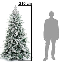 Albero di Natale Innevato Artide 210 cm Folto Foltissimo Realistico 948 Punte