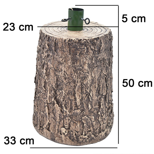 Base Supporto per Albero di Natale Tronco Natalizio 55 cm Realistico Universale
