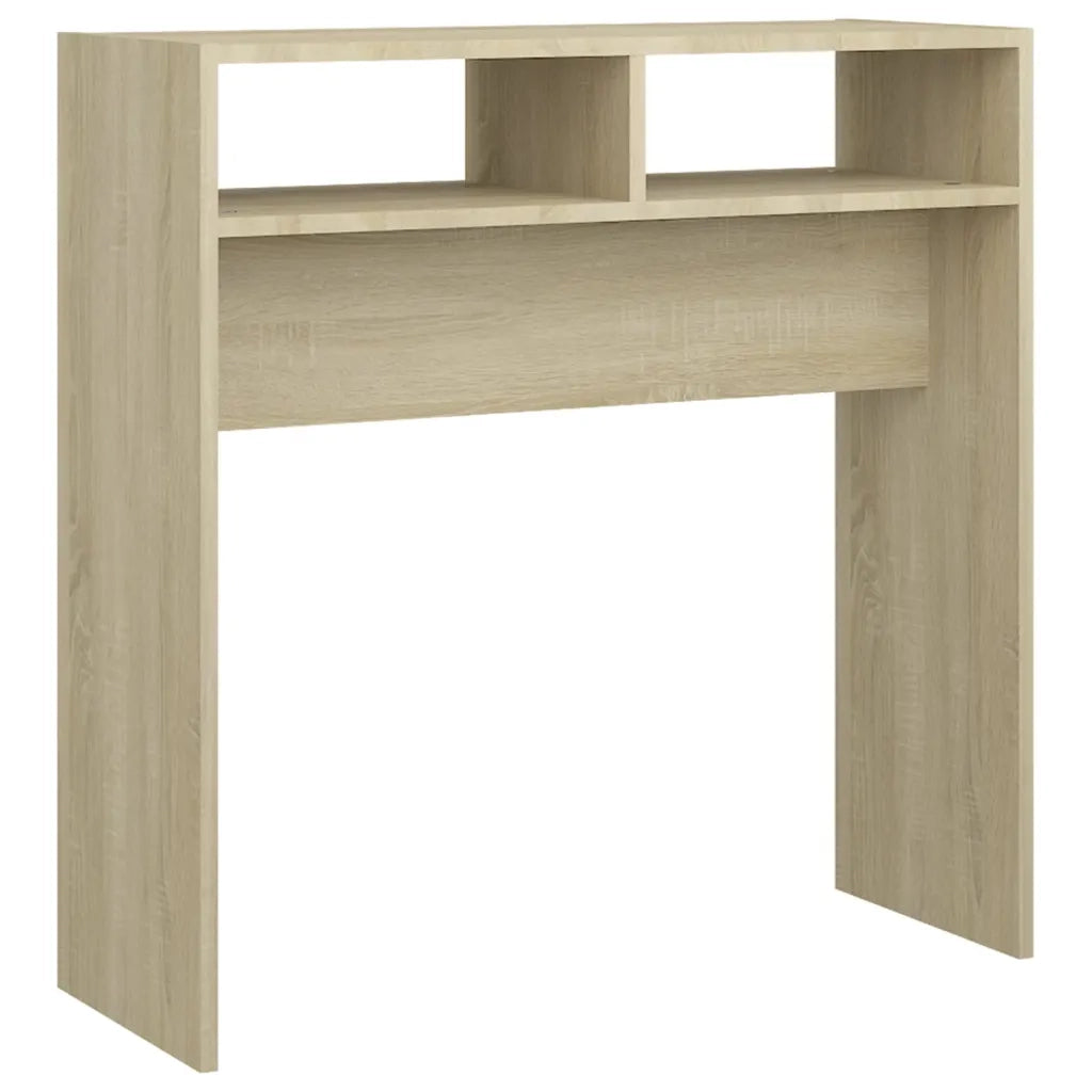 Tavolino Consolle Rovere Sonoma 78x30x80cm in Legno Multistrato 808299