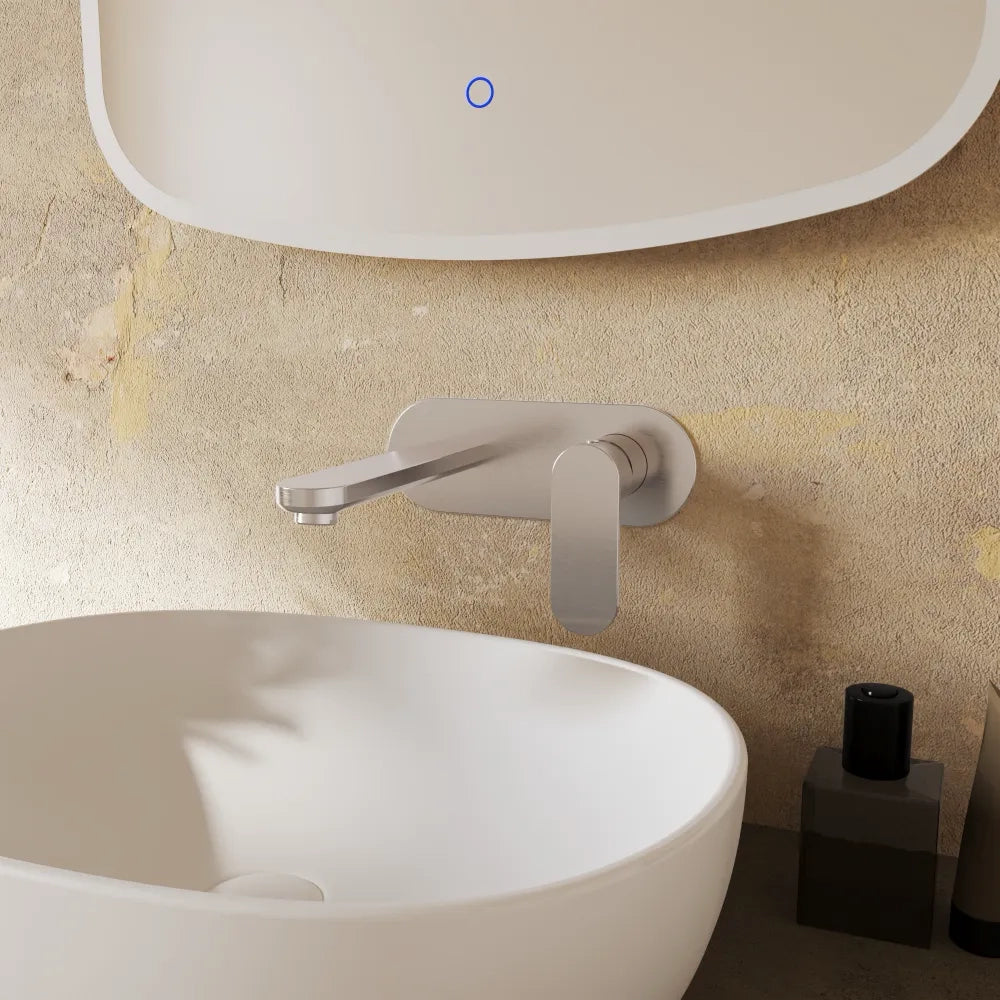 Miscelatore lavabo ad incasso nickel spazzolato | Margot