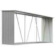Capannone da Giardino-Casetta da Giardino in Acciaio Zincato 330x84x152cm Grigio