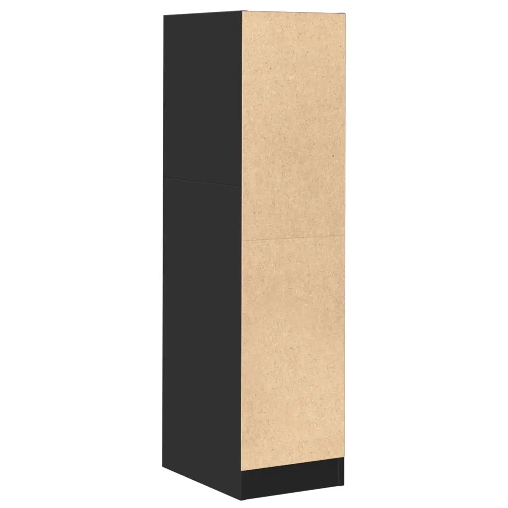 Armadietto da Farmacia Nero 30x41x118 cm in Truciolato 855161