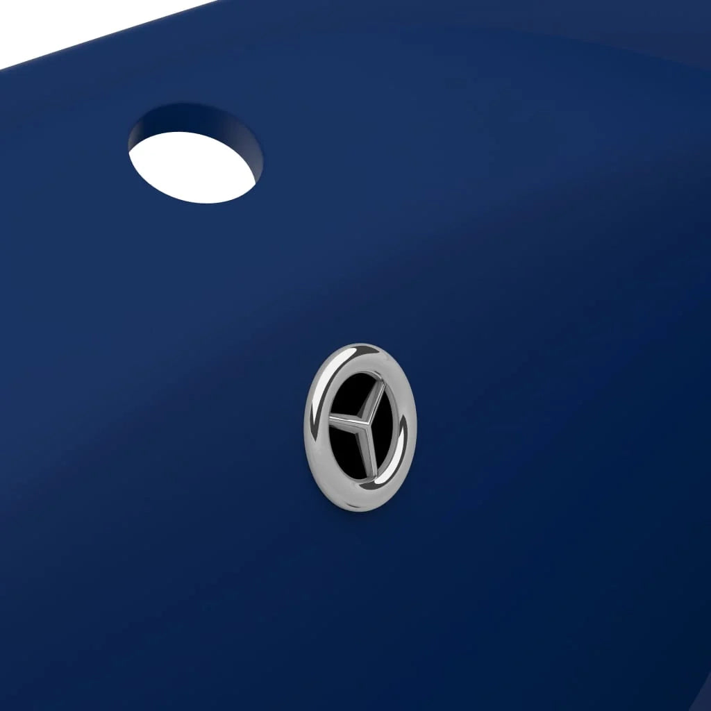 Lavabo ovale di lusso con troppopieno lavabo da appoggio lavabo da bagno uso interno 58,5 x 39 cm ceramica blu scuro opaco 02_0002677